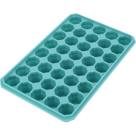 Moule à glaçons en silicone à 40 compartiments avec couvercle amovible, vert, pour faire ses propres glaçons. (1/5)
