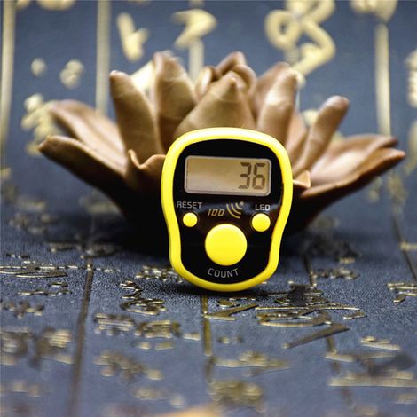 Compteur de doigts à couleurs aléatoires, compteur électronique portable numérique à LED, anneau de doigt, marqueur de points de couture (1/5)