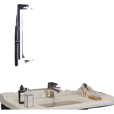 Miroir de Salle de Bain, Éclairage LED, Étagères Réglables, Blanc - Double Porte (1/2)