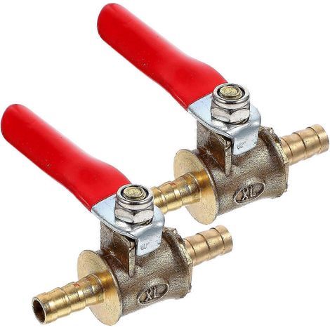 Vanne à gaz, vanne à bille pour conduite d'eau, lot de 6 vannes d'arrêt, diamètre 6 mm (1/5)