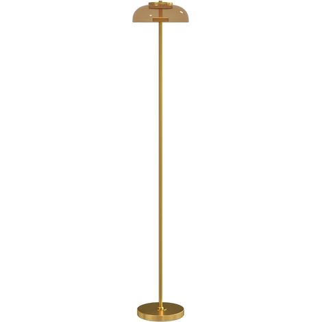 LED-Stehlampe für Wohnzimmer in Messing, 3000 K, mit Fußschalter, 134 cm (1/5)