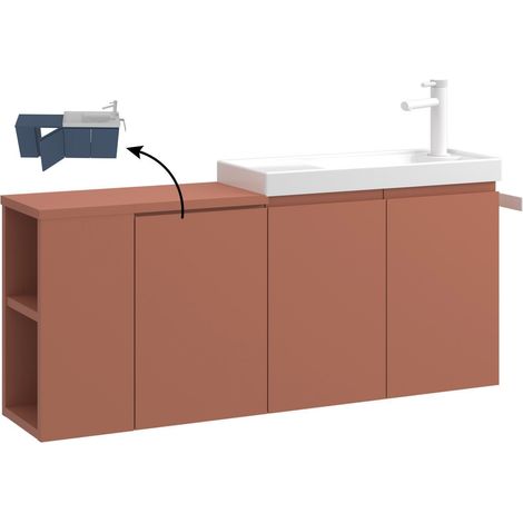 Waschtischunterschrank "Ferla 110" – 110 x 22 x 45 cm – Matte Cinnamon (1/5)