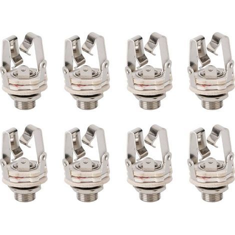 Convient aux connecteurs de câble audio double canal 8 broches 6,5 mm avec interrupteur à bascule stéréo, femelle 6,5 mm, convient aux guitares. (1/4)