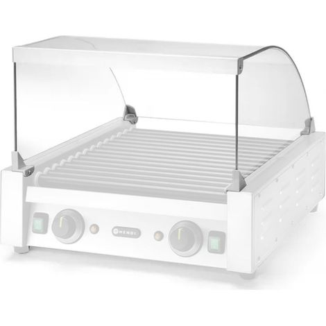 Couvercle en verre pour grill roulant pour saucisses - Ref 268551 - 33x47xH25 cm - Hendi (1/2)