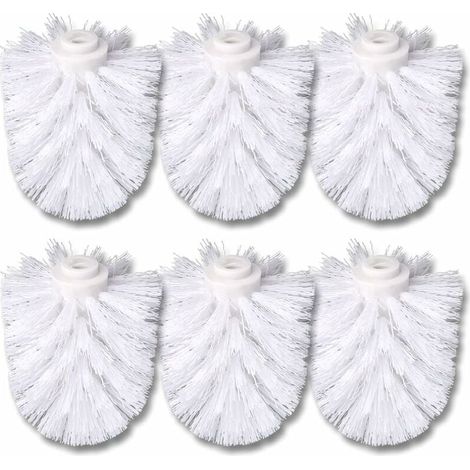 ZVD-6 Pack WC Spare Brush Head White Spare Brushes White Brush Head Individually Replaceable White Toilet Brush Toilet Brushes Toilet Brushes 6 Spare Toilet Brushes Toilet Brushes (1/4)