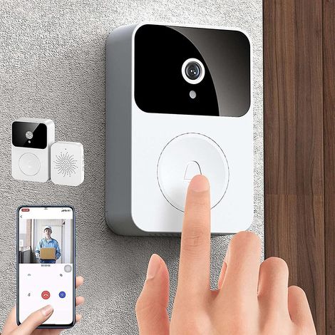 Ring Smart Video-Türklingel mit Gegensprechanlage, intelligente drahtlose Video-Türklingel, hochauflösende Nachtsicht, WLAN-Ladefunktion, Diebstahlschutz, Zwei-Wege-Kommunikation. (1/5)