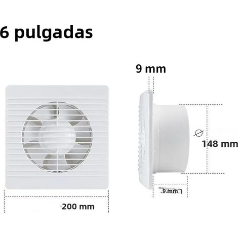 Ventilateur d'extraction de salle de bain (6 pouces) puissant et silencieux (1/5)