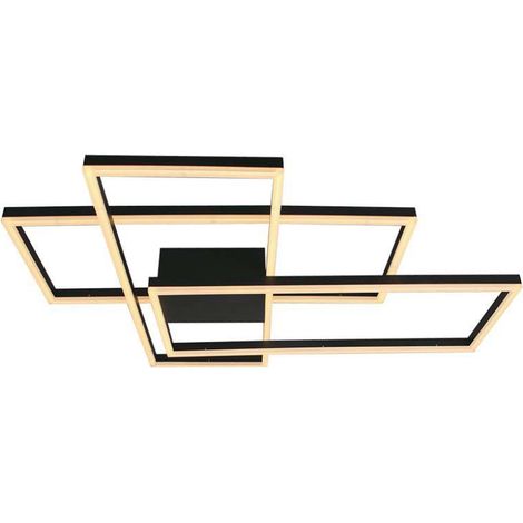 Lámpara de araña LED V-TAC de 47 W, 90 x 67 x 9 cm, diseño moderno, color negro, regulable, blanco cálido.