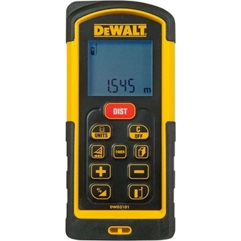 DeWALT DW03101 Medidor láser de distancias Negro, Amarillo 100 m