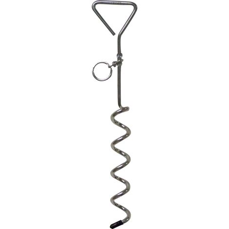 Piquete para perro en cromo, longitud 40 cm