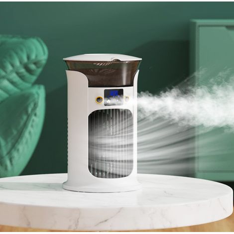 Climatiseur portable, refroidisseur de bureau, rechargeable à l'eau, ventilateur de bureau, 3 vitesses (1/5)