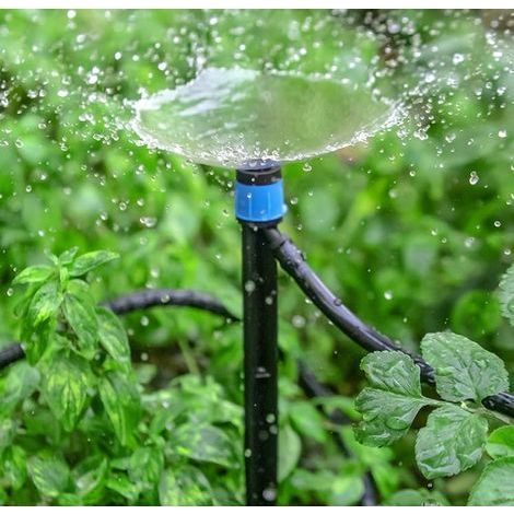 Goutteurs Réglables - Arroseurs de Fontaine 360° - Pique de Terre 18 cm - Pour Tuyau ID 4 mm - 50 Pièces - Arrosage Jardin - Pour Système d'Irrigation - Jardin Serre (1/5)