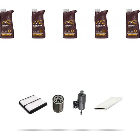 Kit tagliando 4 FILTRI e 5L OLIO compatibile con Honda Accord Coupe VII 2.0i 108kw dal 1998 (1/5)