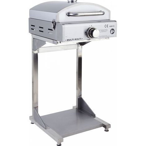 Allgrill MULTI-KULTI Gasgrill mit Steakzone-Keramikbrenner + Unterbau Fuß Ständer (1/5)