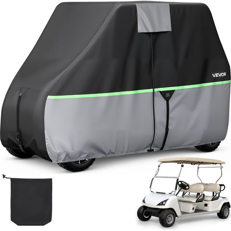 VEVOR Copertura di Protezione per Carrello da Golf Copertura Completa con Tessuto Oxford 600D Impermeabile da Esterno per Golf Cart da 4 Posti Compatibile con Modello Yamaha EZGO Club Car Honda (1/5)