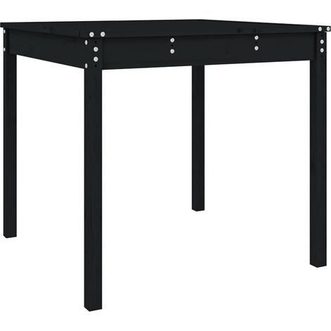 Maison Exclusive - Gartentisch Schwarz 82,5x82,5x76 cm Massivholz (1/5)