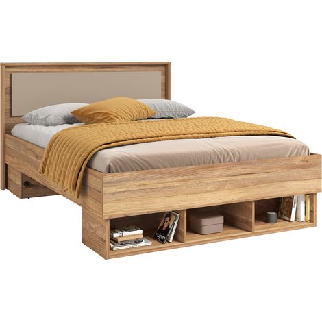 Cama Vosalo 102 , Doble, 140x200, Aglomerado laminado, Somieres, 150x204x101cm (1/5)