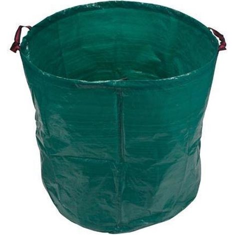 Sac à déchets verts, bord supérieur renforcé par un anneau, polyester, vert, 272 litres (1/2)