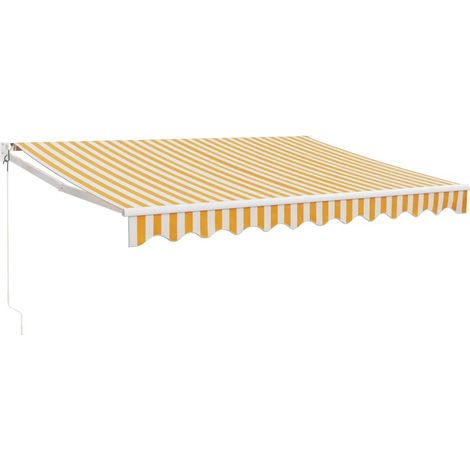 Maison Exclusive - Markise Einziehbar Gelb und Weiß 3x2,5 m Stoff