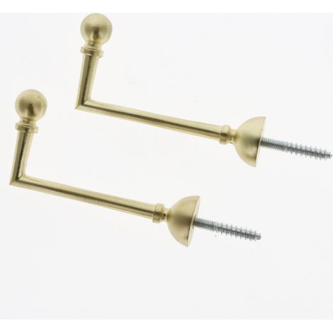Lot de 2 Gonds Boule de 80mm en Or Mat pour tringles à rideaux - BOULET