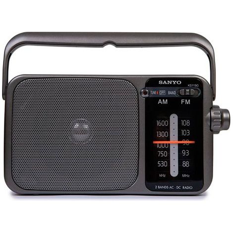 RADIO PORTATIL RED O PILAS GRIS SANYO