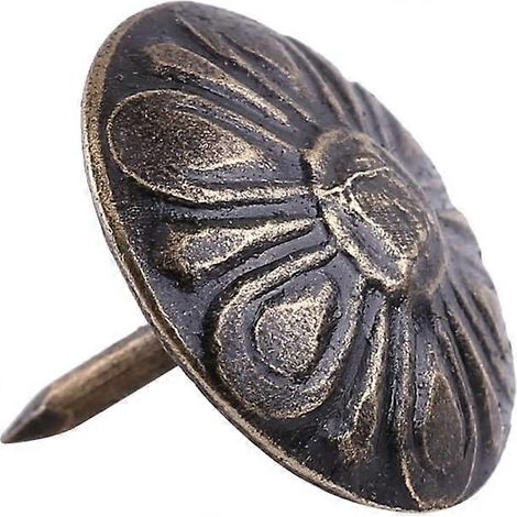 100 clous décoratifs en bois, couleur bronze antique, pour la décoration de meubles et d'ameublement. (1/5)