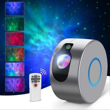 [RM] Projecteur Galaxie, Projecteur d'étoiles avec nébuleuse LED 2-en-1, Projecteur de ciel avec télécommande, Rotation à 360° pour chambre d'enfant ou d'adulte (1/4)