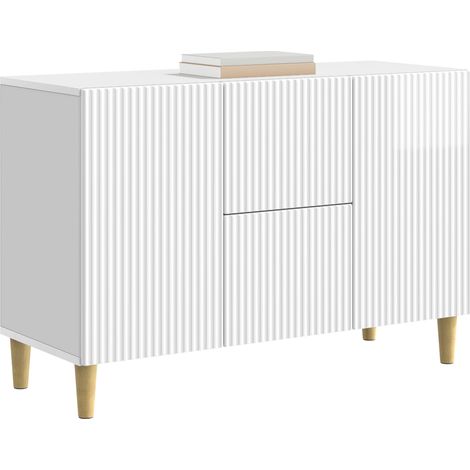 Maison Exclusive - Credenza Bianco Lucido 89 x 34,5 x 60 cm Legno ingegnerizzato