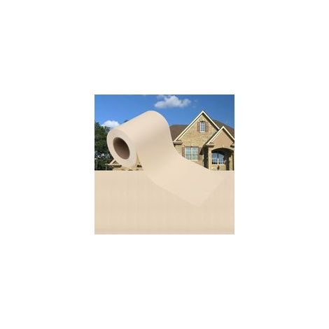 Paravent de jardin en PVC 35 x 0,19 m, couleur crème - Crezuo (1/4)