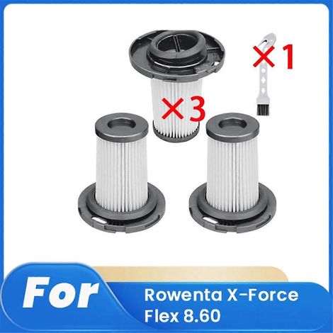 Lot de 3 filtres HEPA avec brosse de nettoyage pour Rowenta X-Force Flex 8.60 (1/5)