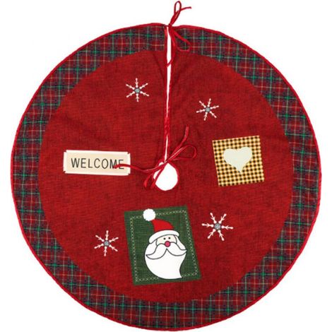 Gonna per albero di Natale, diametro 90 cm, decorazione per la casa, accessori per feste di Natale (stile 5) -Crezuo