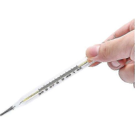Kryc-mesure De La Temprature Corporelle Du Thermomètre Médical En Verre Au Mercure Pour Adultes (1/4)