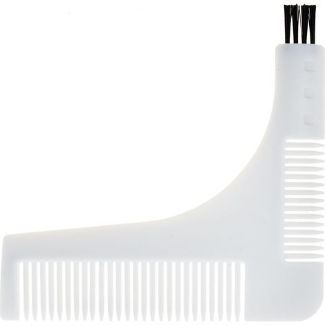 Men Beard Styling Shaping Template Comb Barber Tool Symmetry Shaper Beauty White (1/4)