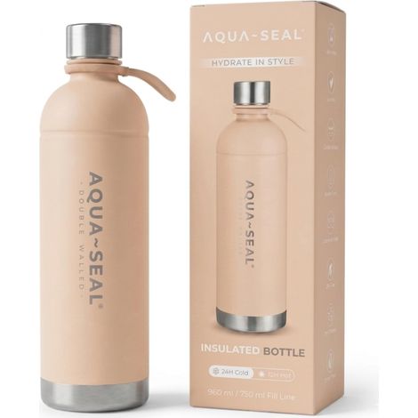 Bouteille isotherme à double paroi en acier inoxydable 960 ml 12 heures chaud et froid pour Carbonator 2/3 GoZero SodaOne etc. Passe au lave-vaisselle crème (1/5)