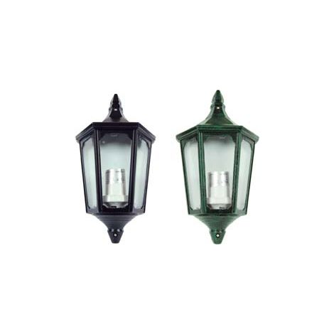 LANTERNA A PARETE MODELLO BERLINO  60w IP44 mm.192x103x355h.. colore nero    SYNTESY