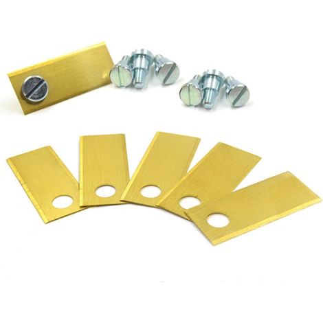 RHG 30 Lame de Rechange Qualité-Lames Compatible avec Belrobotic bigmow 0,5mm + vis，lames de tondeuse à gazon，or，Lilaris