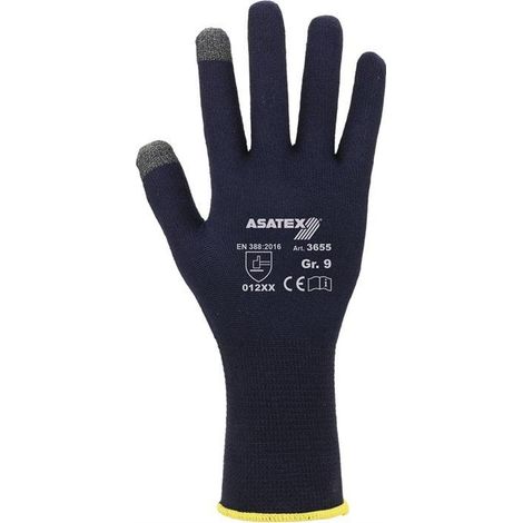 ASATEX Smartphone Feinstrickhandschuh  dunkelblau Gr. 8  - 3655/8 (1/3)