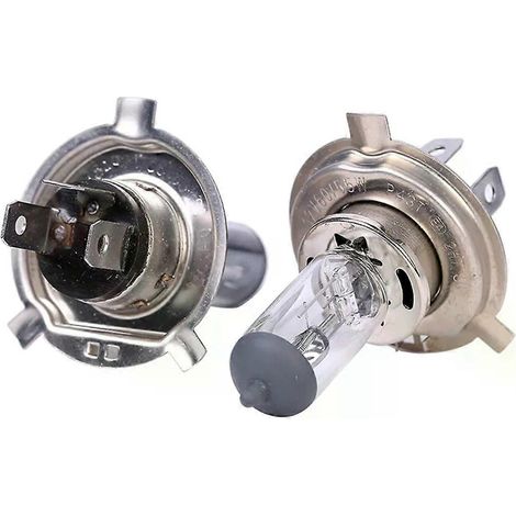 Lot de 2 ampoules halogènes H4 55W 12V 4300K pour phares antibrouillard blancs ultra-lumineux - JXLGV (1/4)