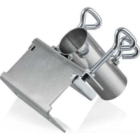 JSSEVN - Soporte para sombrilla de acero galvanizado - Fijación ajustable para sombrilla en barandillas de balcón (Ø 25-38 mm - 1 unidad) (1/5)