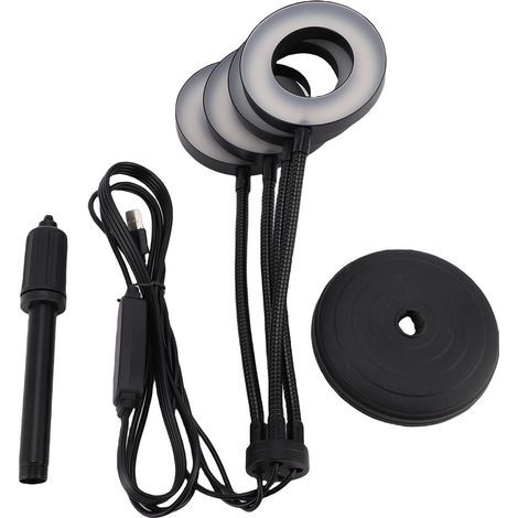 Lampada LED a spettro completo per la coltivazione, espandibile, con teste circolari, timer, 9 livelli di luminosità, per uso interno ed esterno (1/4)