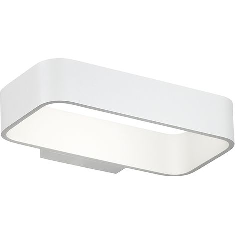 Klaus Applique LED da Parete 8W 3000K IP54 in Alluminio Bianco - Design Moderno Minimalista per Esterni ed Interni - Rossini Group (1/4)