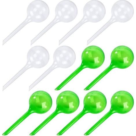 12PCS Petites Boules d'Arrosage pour Plantes, Boules d'Arrosage Automatiques, Automatique Plante Arrosage Ampoules, Automatique Boule dirrigation pour Plantes Jardin Fleurs DArrosage Système (1/5)