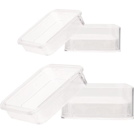 2-Piece Jewelry Box with Transparent Plastic Elastic Film - Simple and Practical Organizer for False Nails and Jewelry Accessories (1/5)