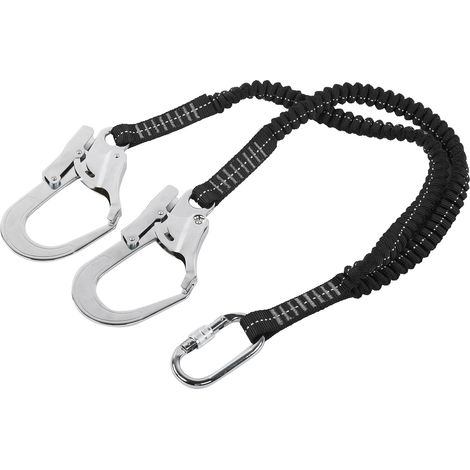 Crochet double en acier, grand format, pour corde élastique, ceinture de sécurité haute résistance et résistante à l'usure