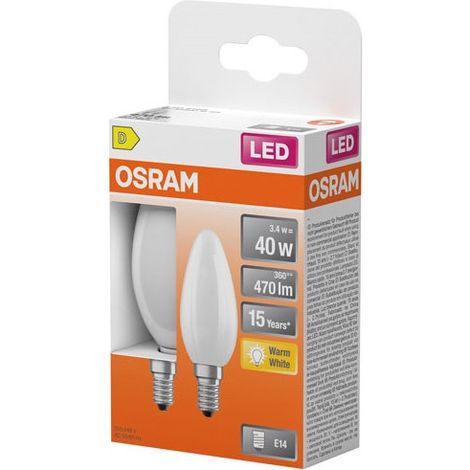 Lampadina Ledvance flame filament LED 3.4W vetro non dimmerabile (1/2)