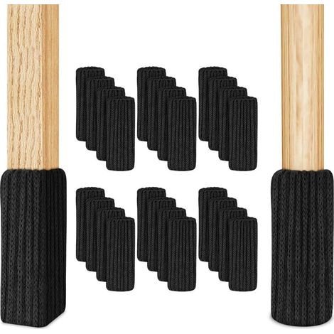 Chaussettes de chaise - Protections de pieds de chaise en feutre tricoté - Coussins épais antidérapants pour meubles - Principalement pour la protection des sols (1/5)