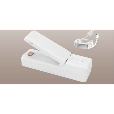 Scelleuse De Sacs - Thermique Portable 2 En 1 Avec Fonction Coupe - Pour Sacs En Plastique PE PC PVC - USB Rechargeable - 11 2 X 3 4 X 2 6 Cm - 1 Pièce (1/5)