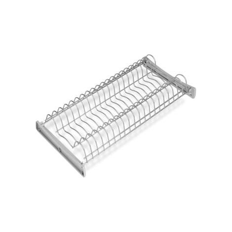 Emuca – Panier égouttoir d'évier en acier peint gris – Dimensions 57x27 cm – Pour meubles de 60 cm de hauteur – Installation facile
