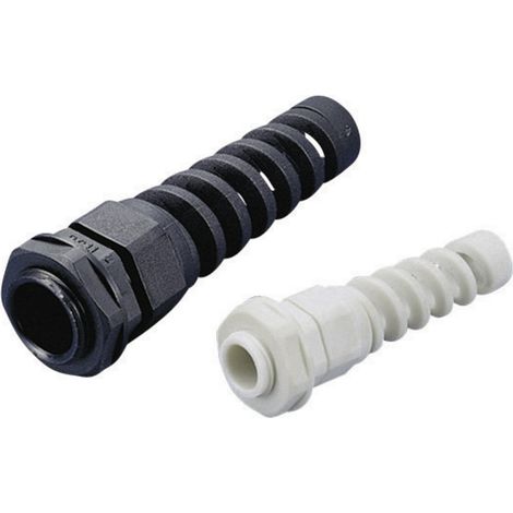 TRU COMPONENTS 1593288 Kabelverschraubung mit Biegeschutzspirale PG13.5  Polyamid Schwarz (RAL 9005)