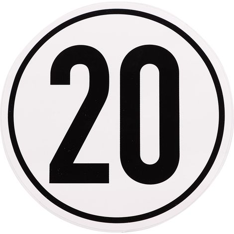 Rýchlostná nálepka 20 km/h, 200 mm (1/2)